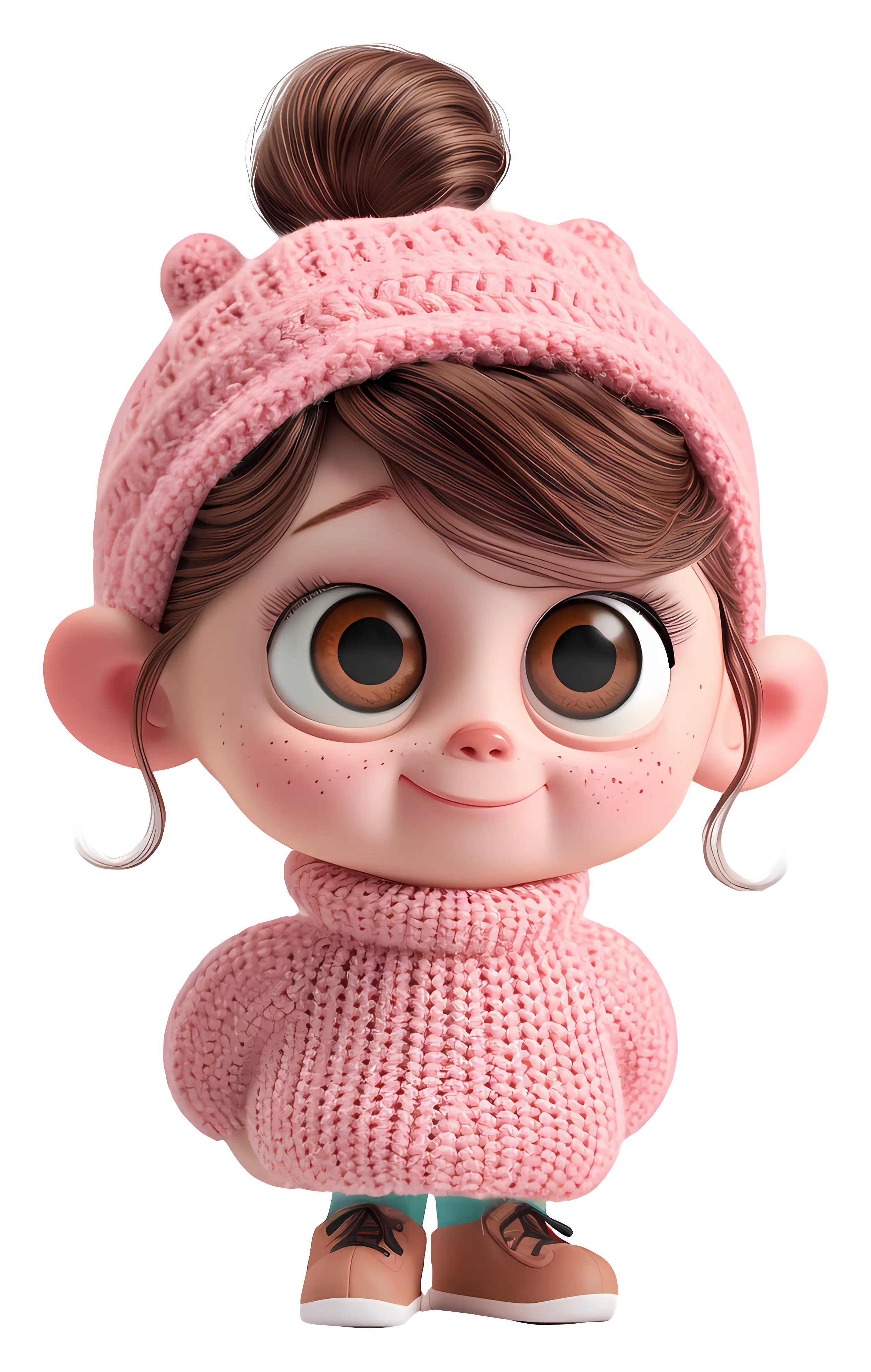 Cute Girl in Winter Outfit