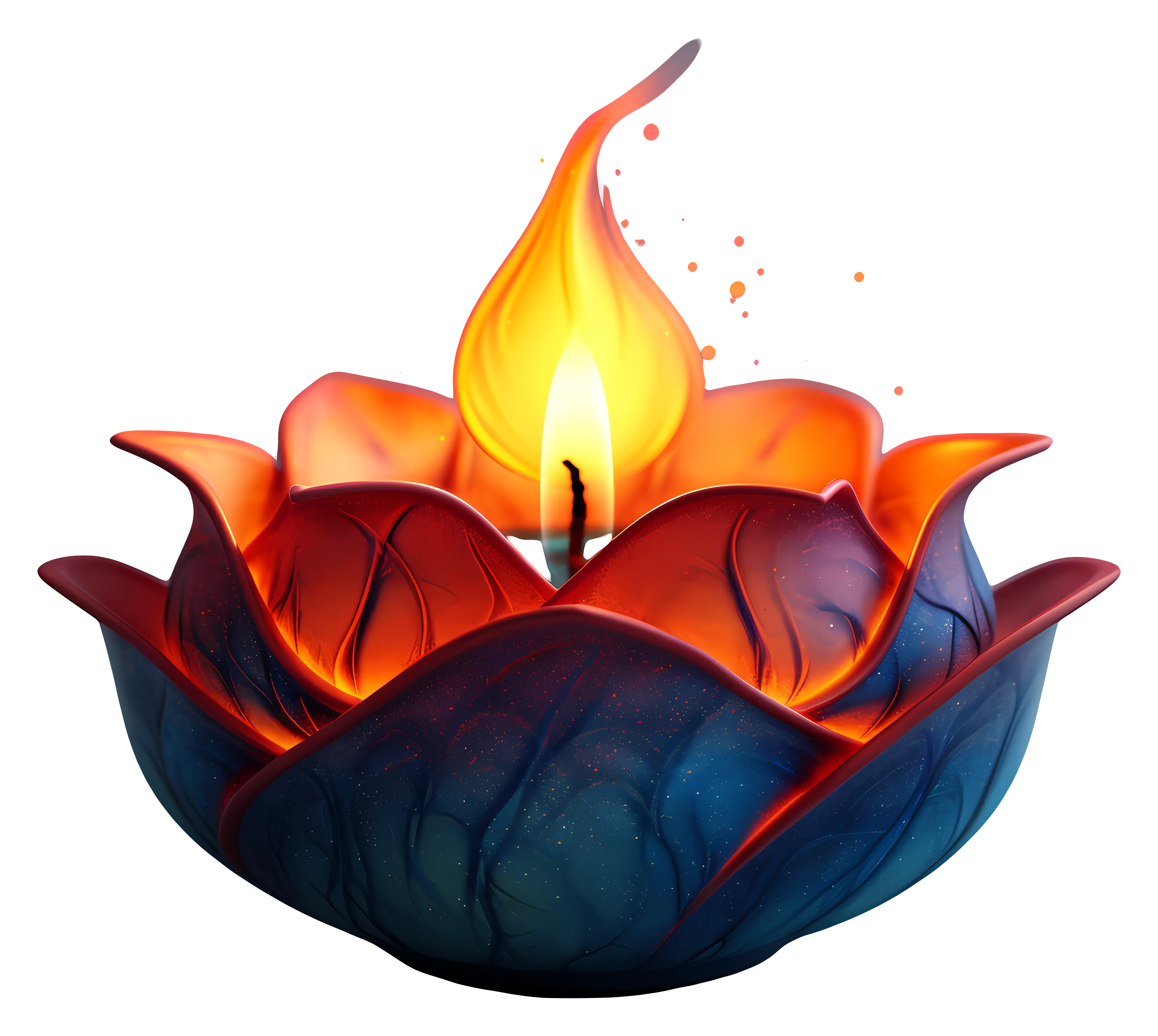 Glowing Lotus Oil Lamp for Festive Decoration