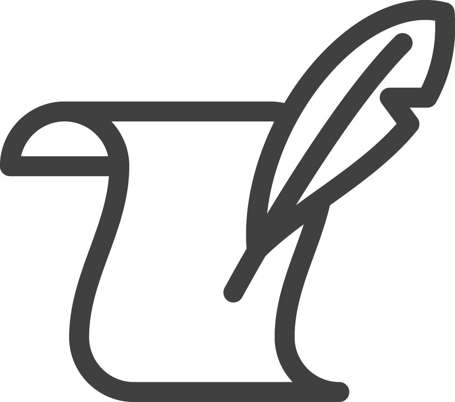 Scroll and Feather Icon