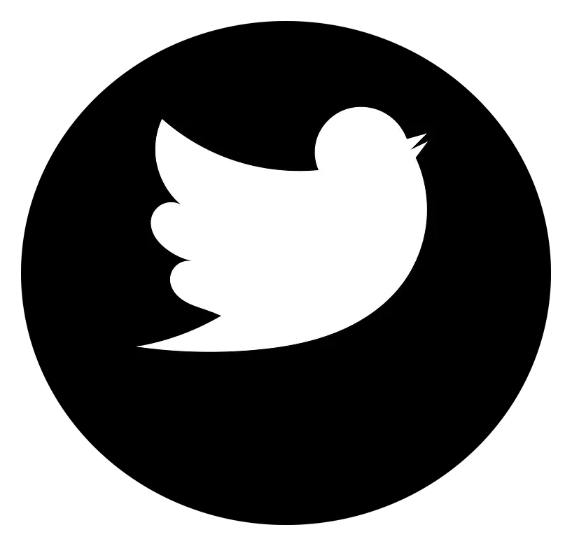 Twitter Logo in Black and White
