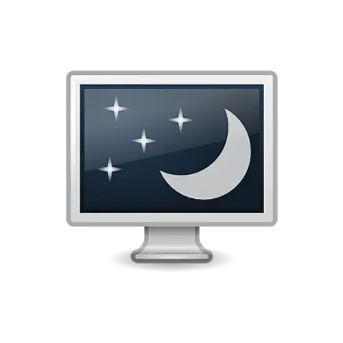 Monitor with Moon and Stars
