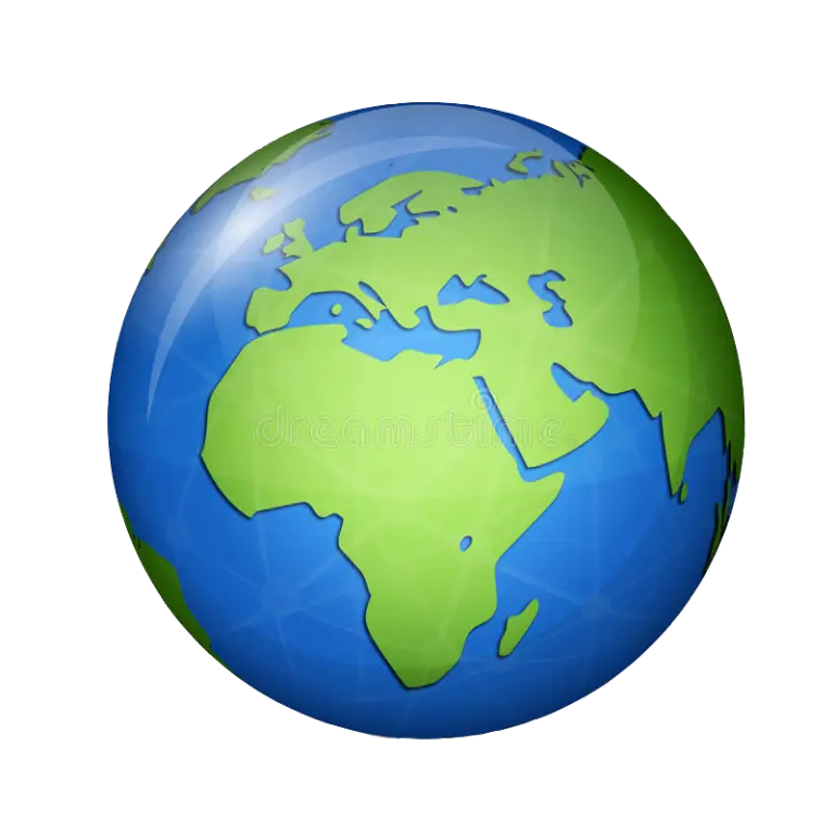 Blue and Green Globe Illustration