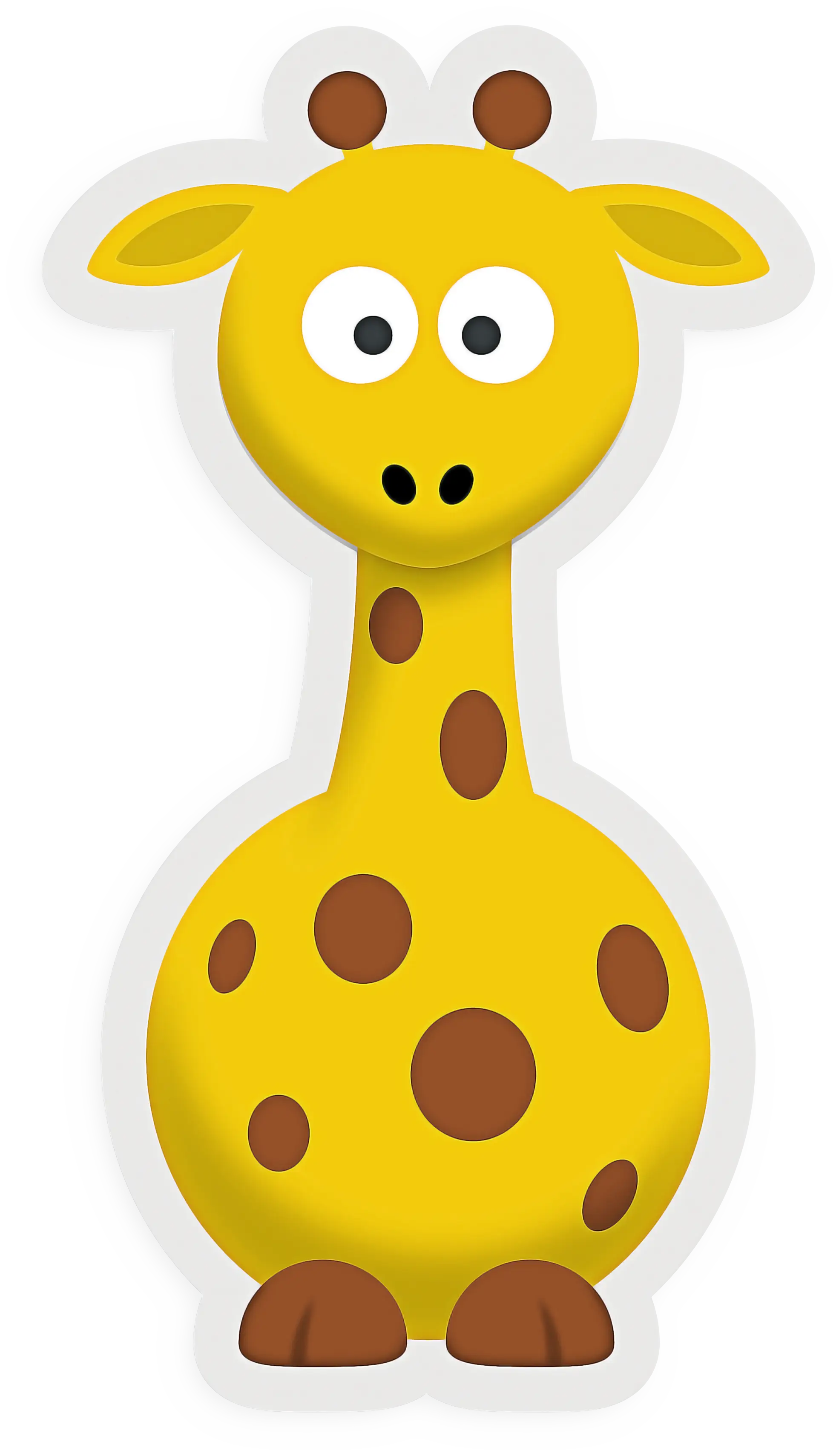 Cute Yellow Giraffe Illustration