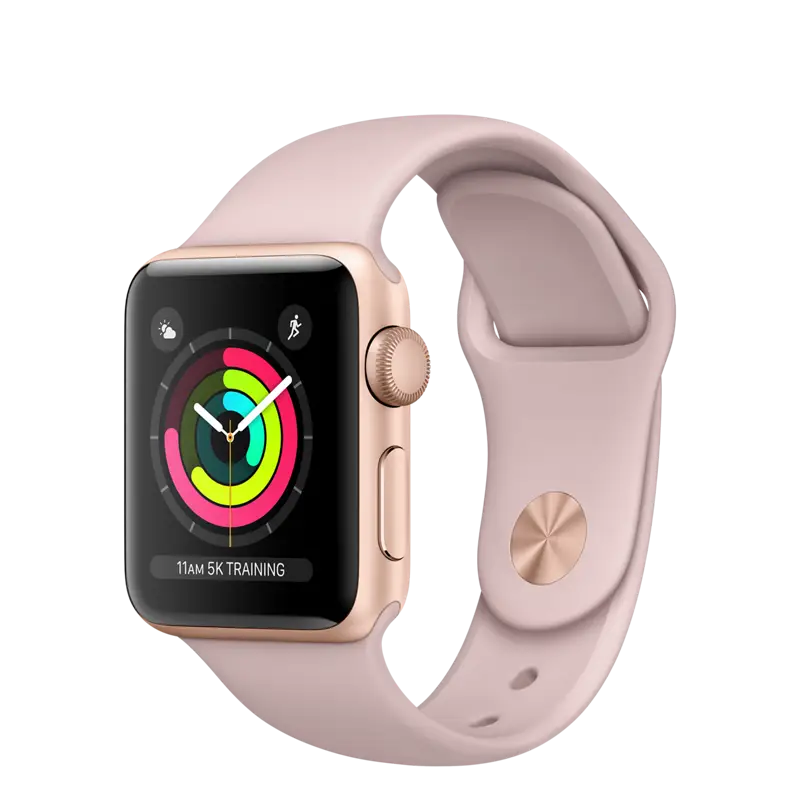 Pink Smartwatch with Fitness Feature Display