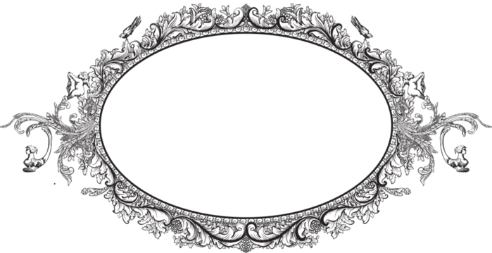 Elegant Ornate Oval Frame Design