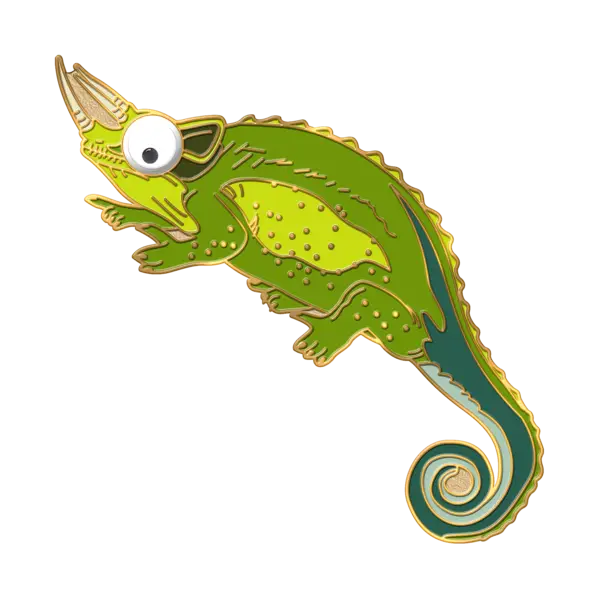 Green Chameleon Illustration