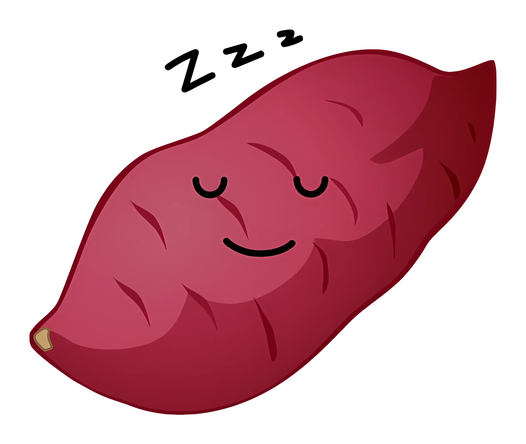 Cute Sleeping Sweet Potato Cartoon