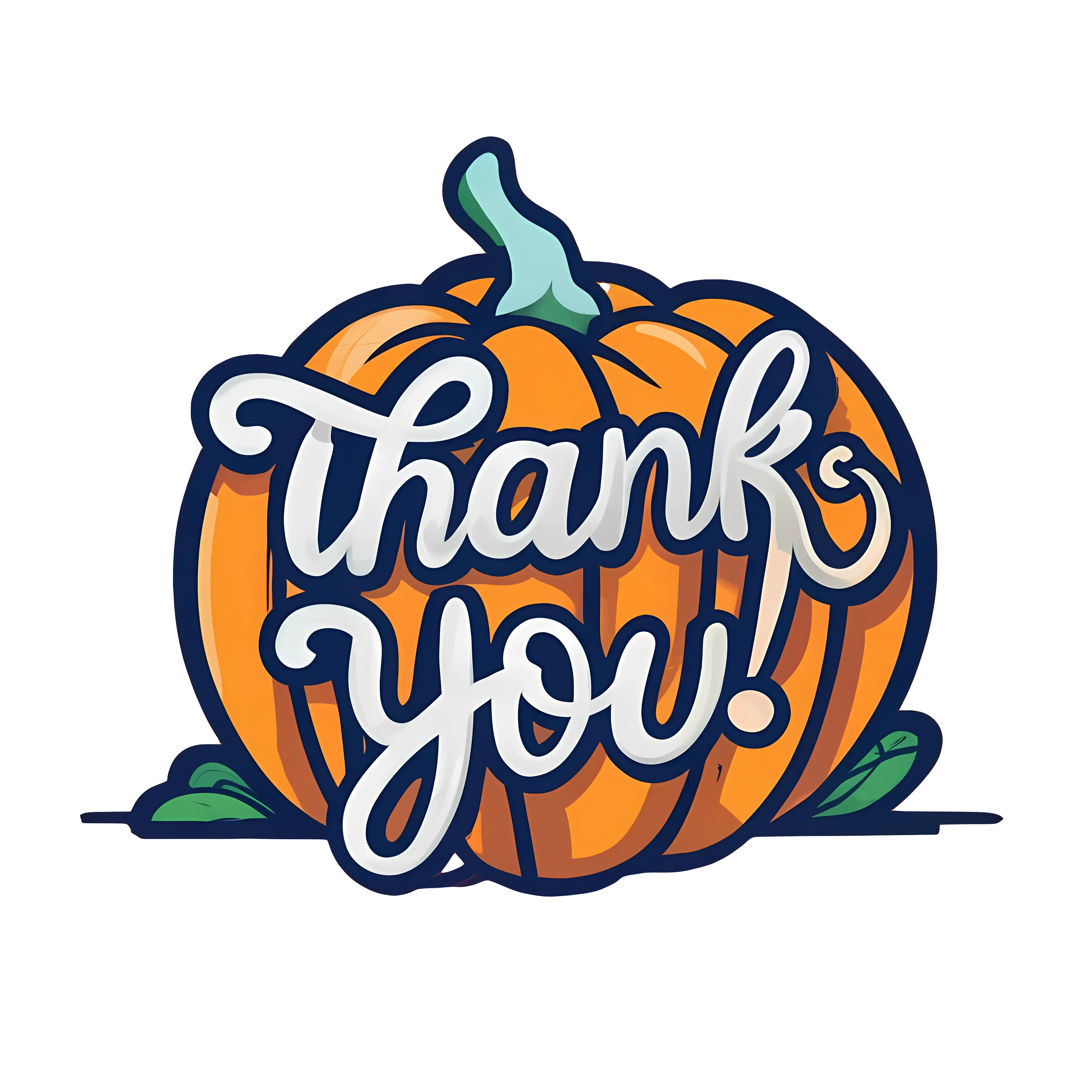 Thank You Pumpkin Design for Thanksgiving