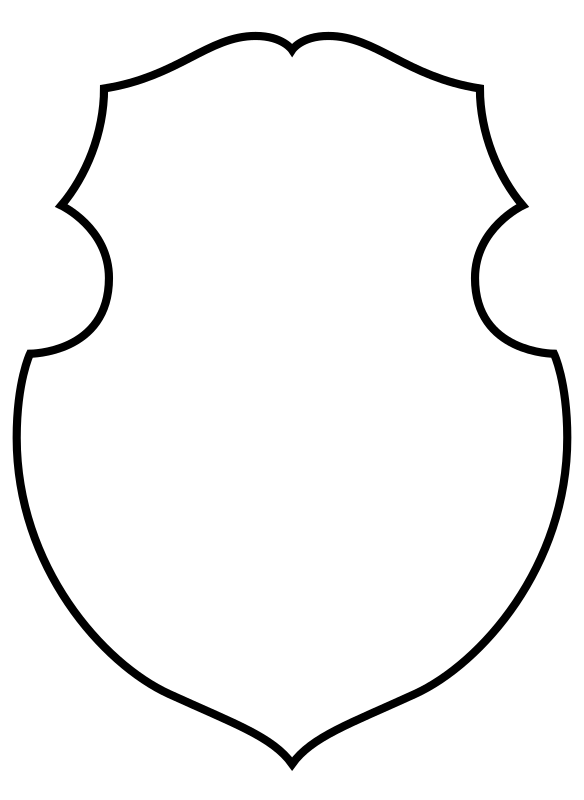 Blank Shield Outline Template