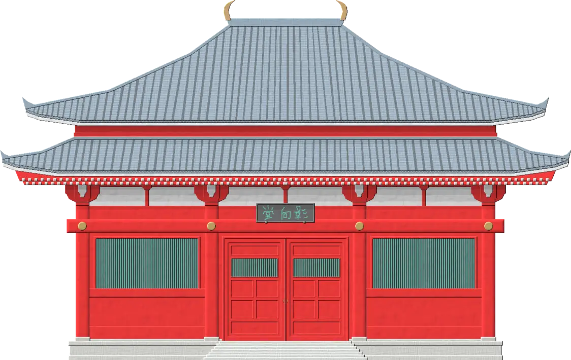 Traditional Red Temple