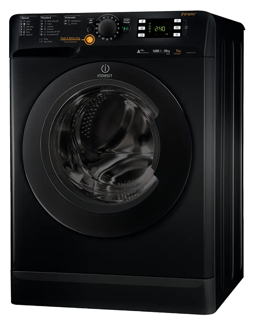 Black Front Load Washing Machine