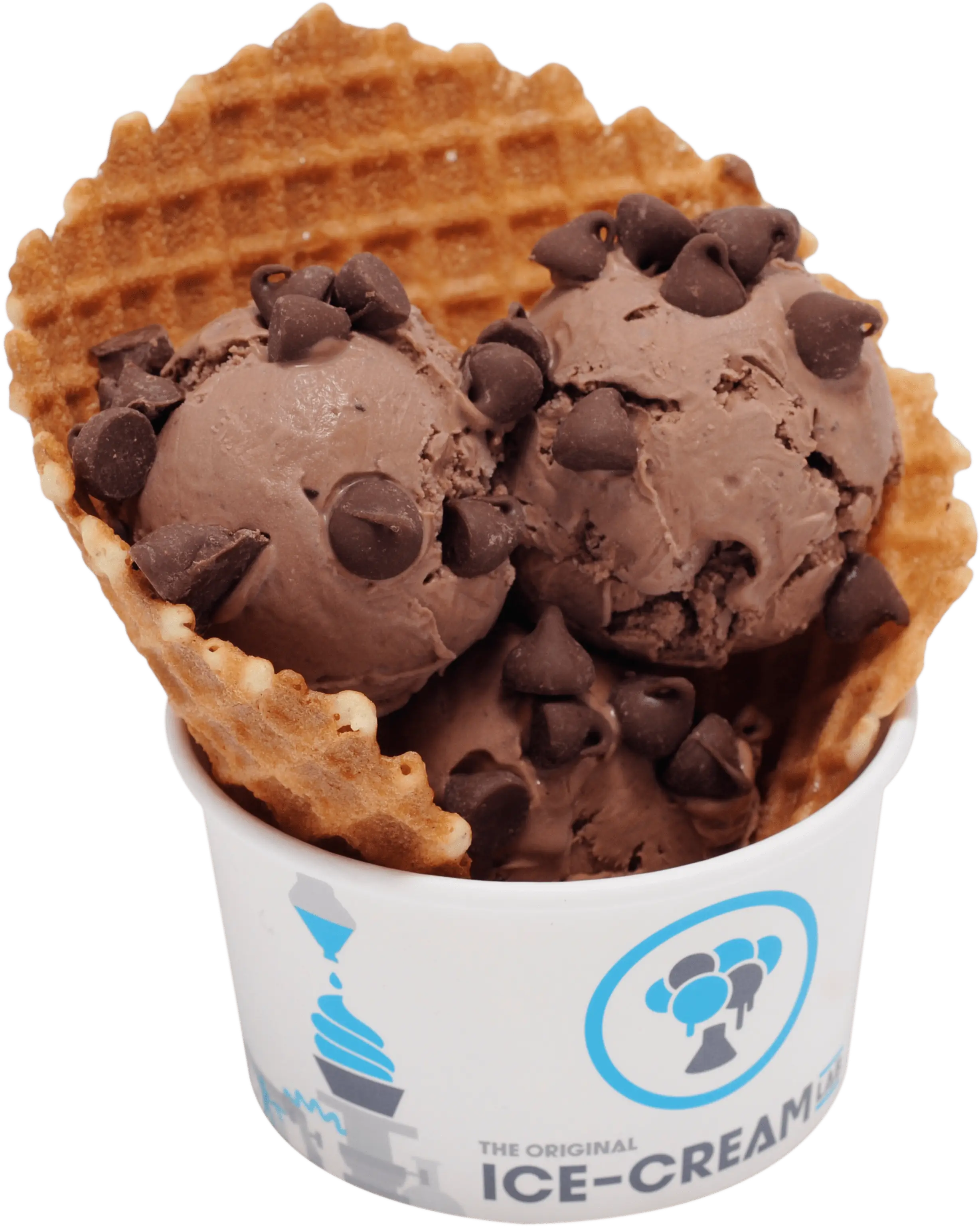 Chocolate Ice Cream in Waffle Cone