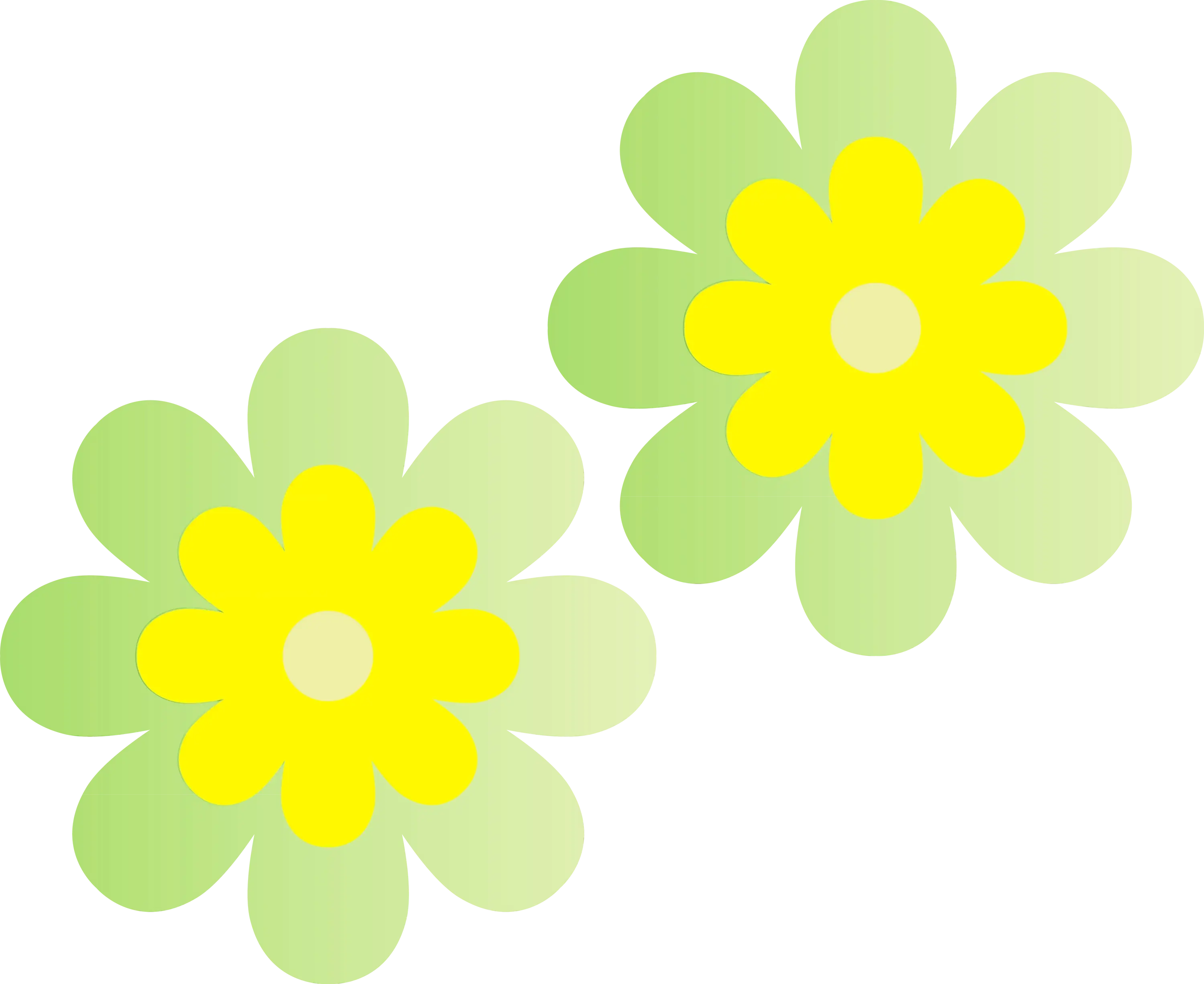 Green and Yellow Floral Illustration