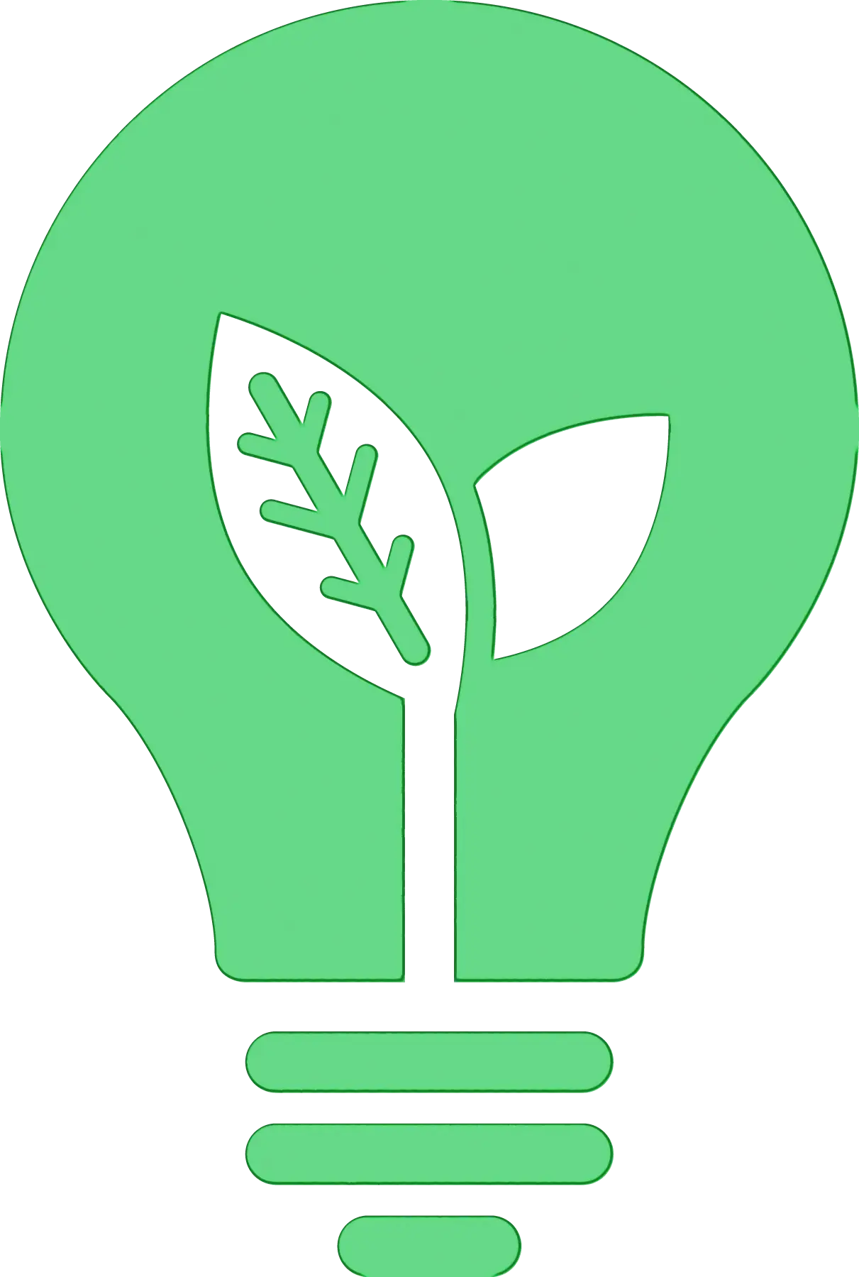 Green Eco Light Bulb Symbol
