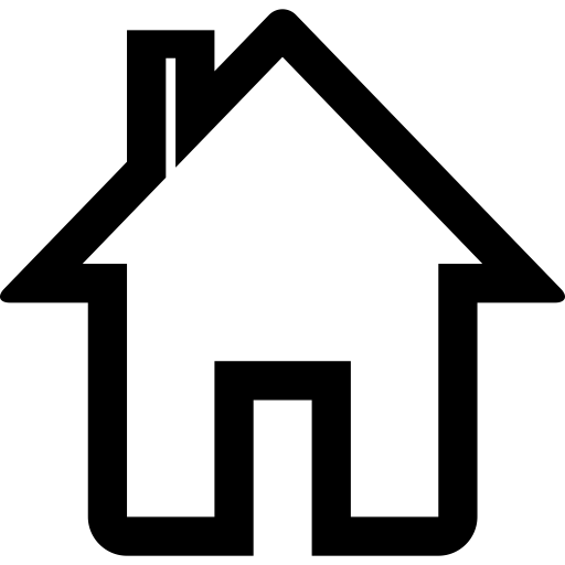 Minimalist Black House Icon
