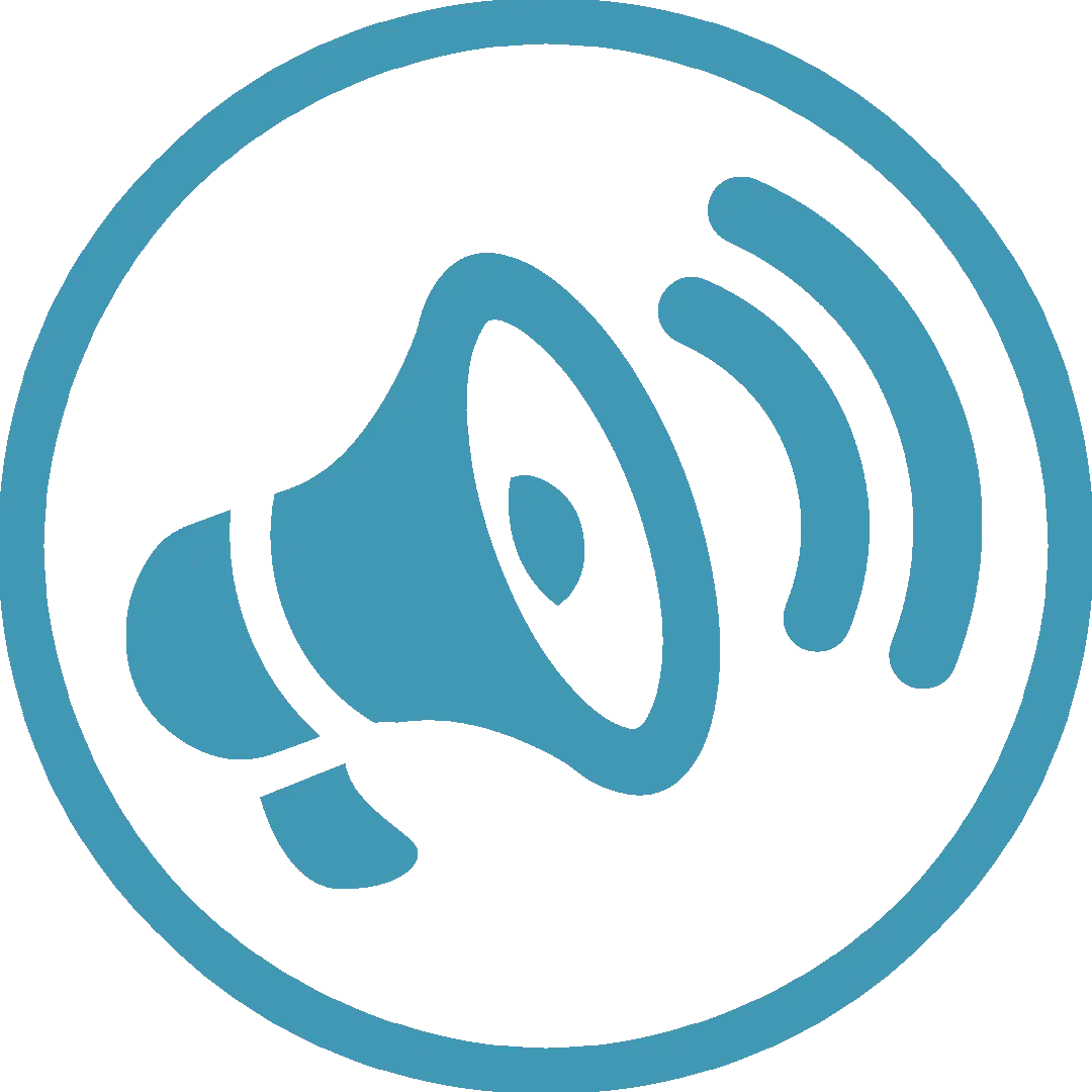 Blue Megaphone Icon Illustration
