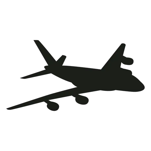Silhouette of an Airplane for Travel Concept
