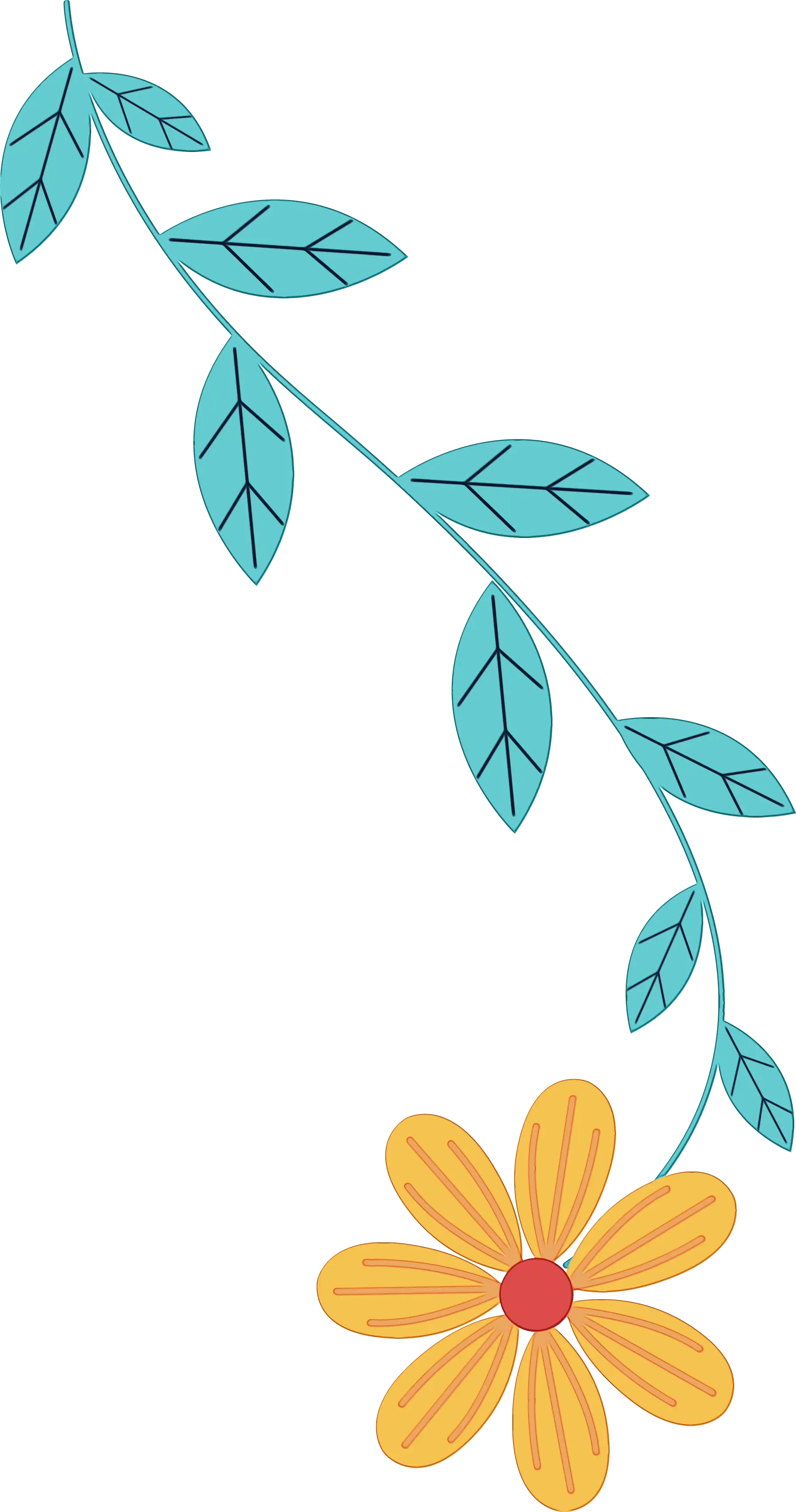 Beautiful Flower and Leaves Illustration