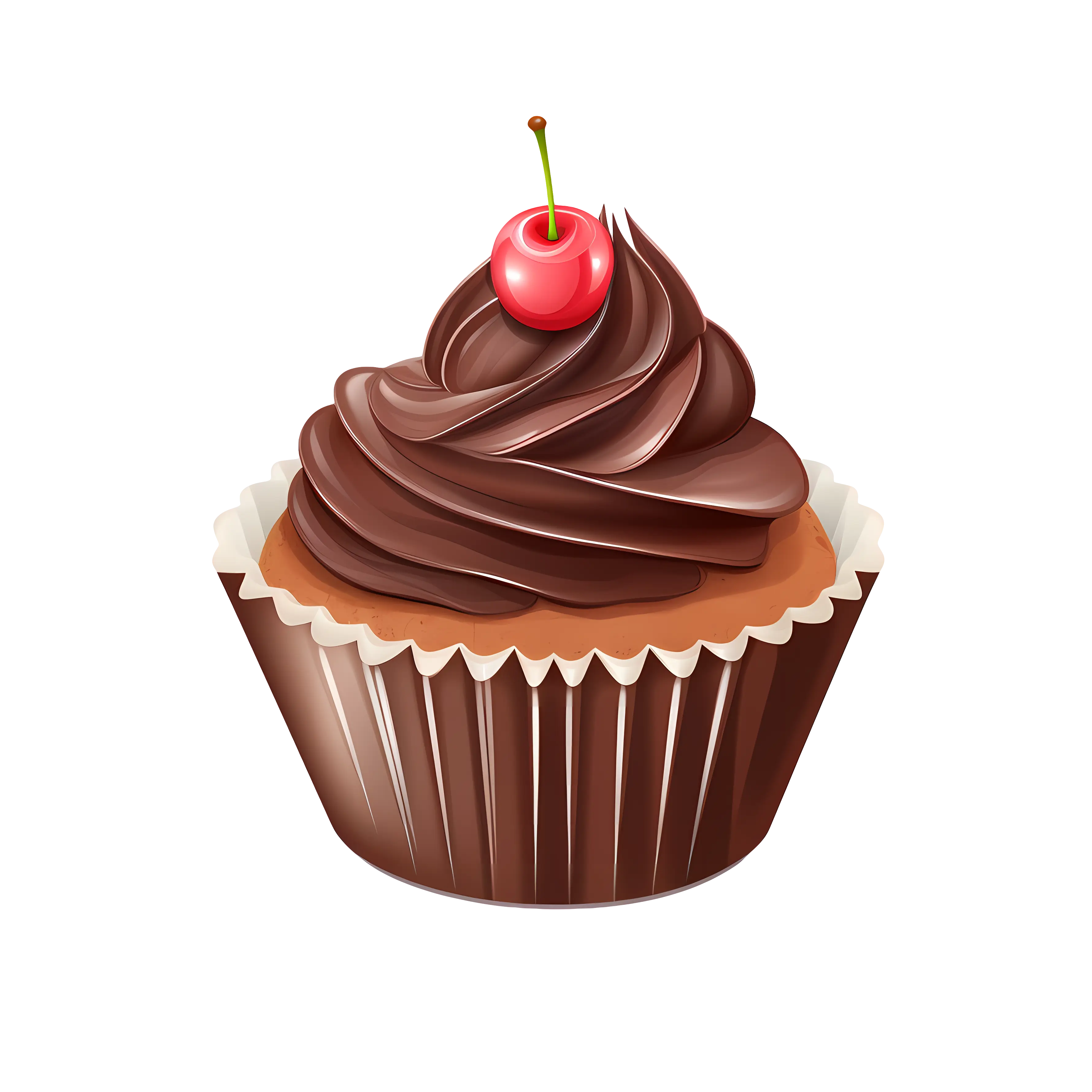 Chocolate Cupcake with Cherry Topping