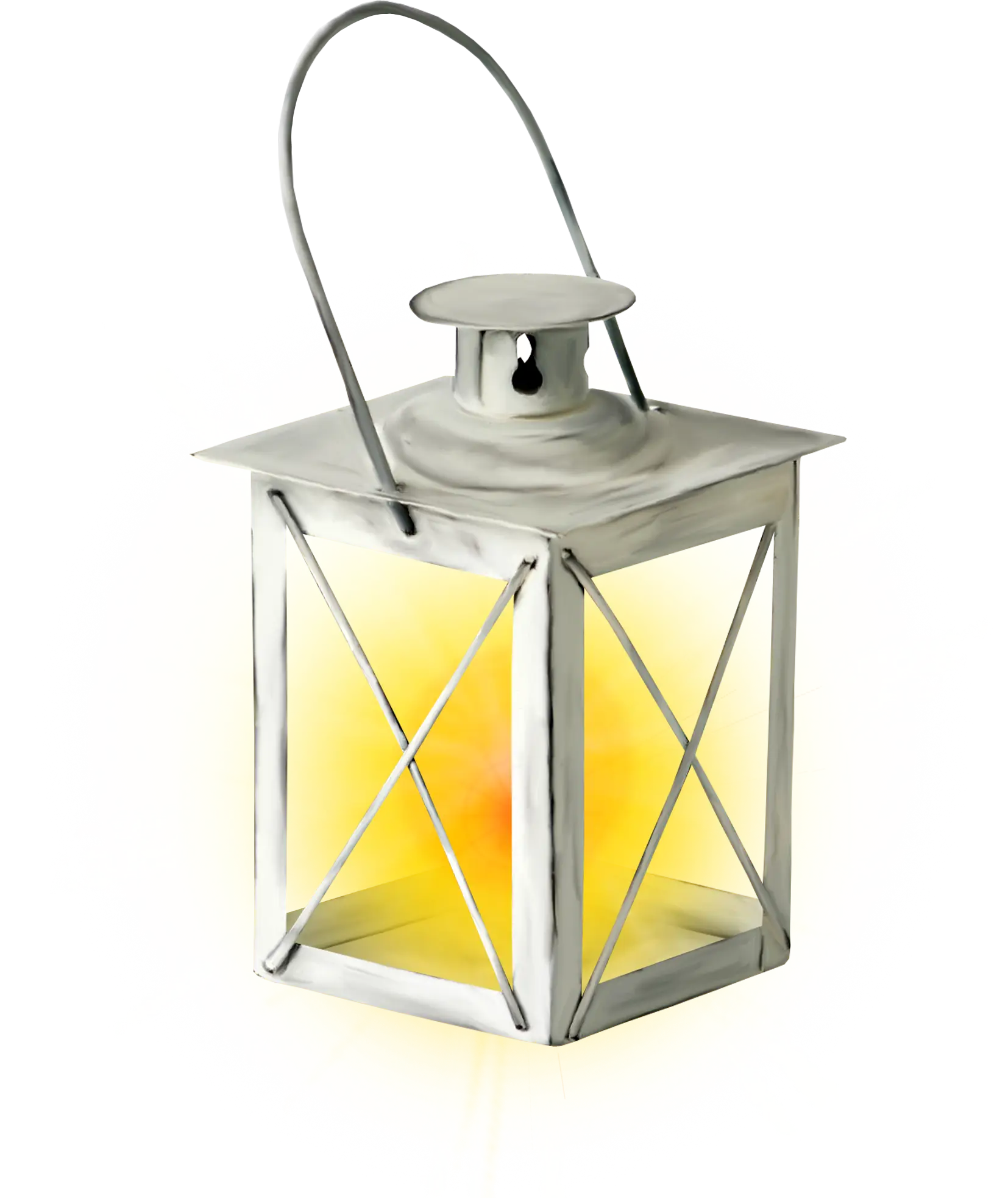 Vintage White Lantern for Outdoor Decor