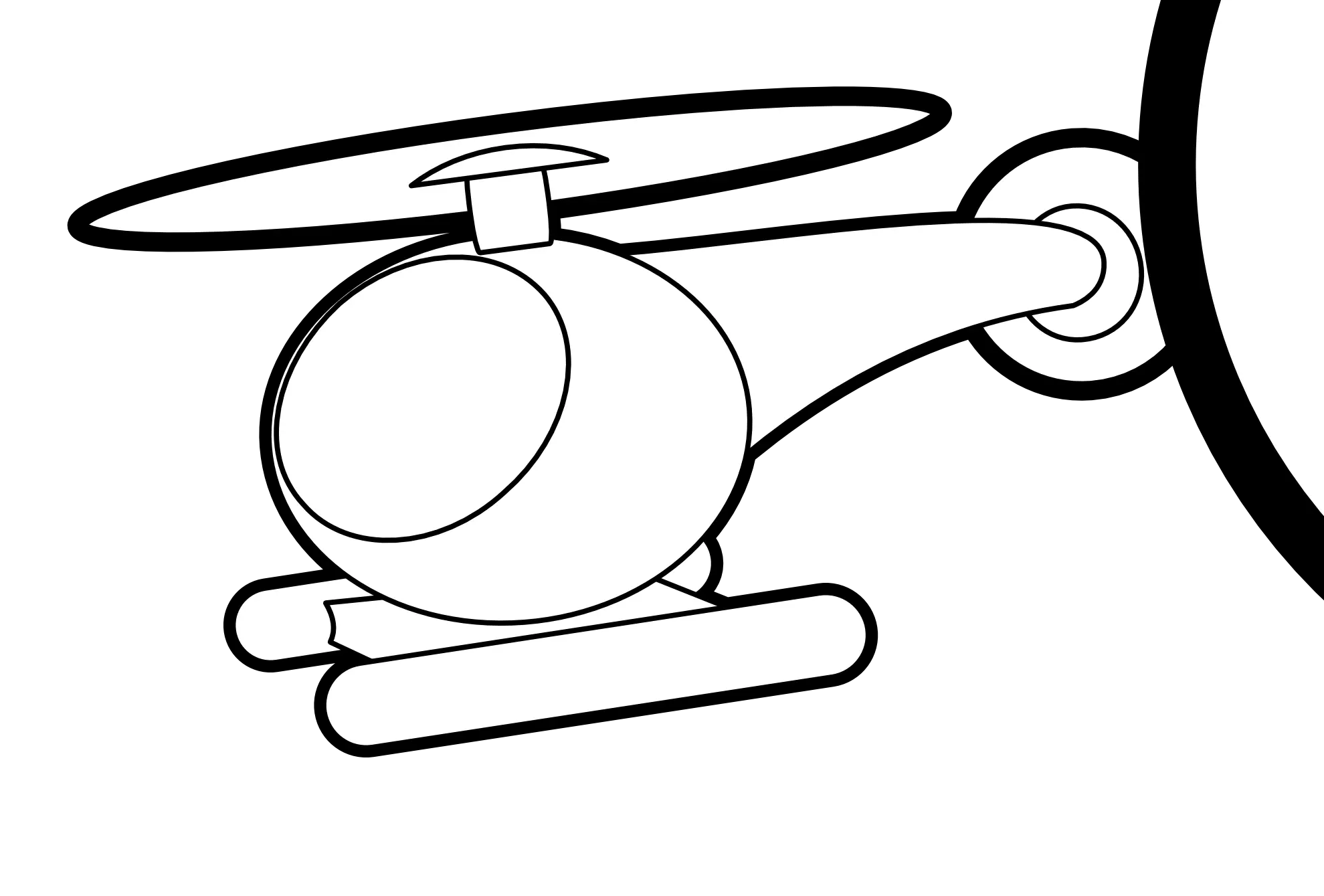 Simple Helicopter Drawing