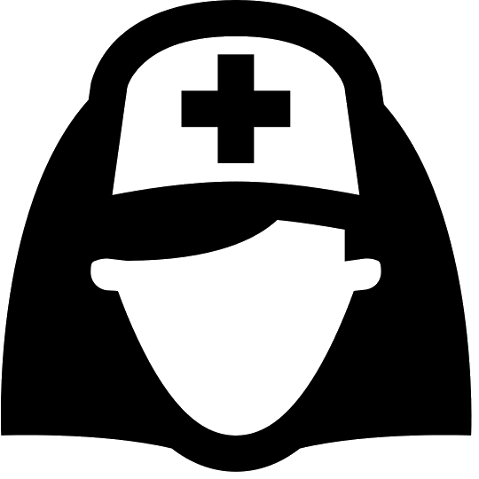 Minimalistic Nurse Icon Silhouette