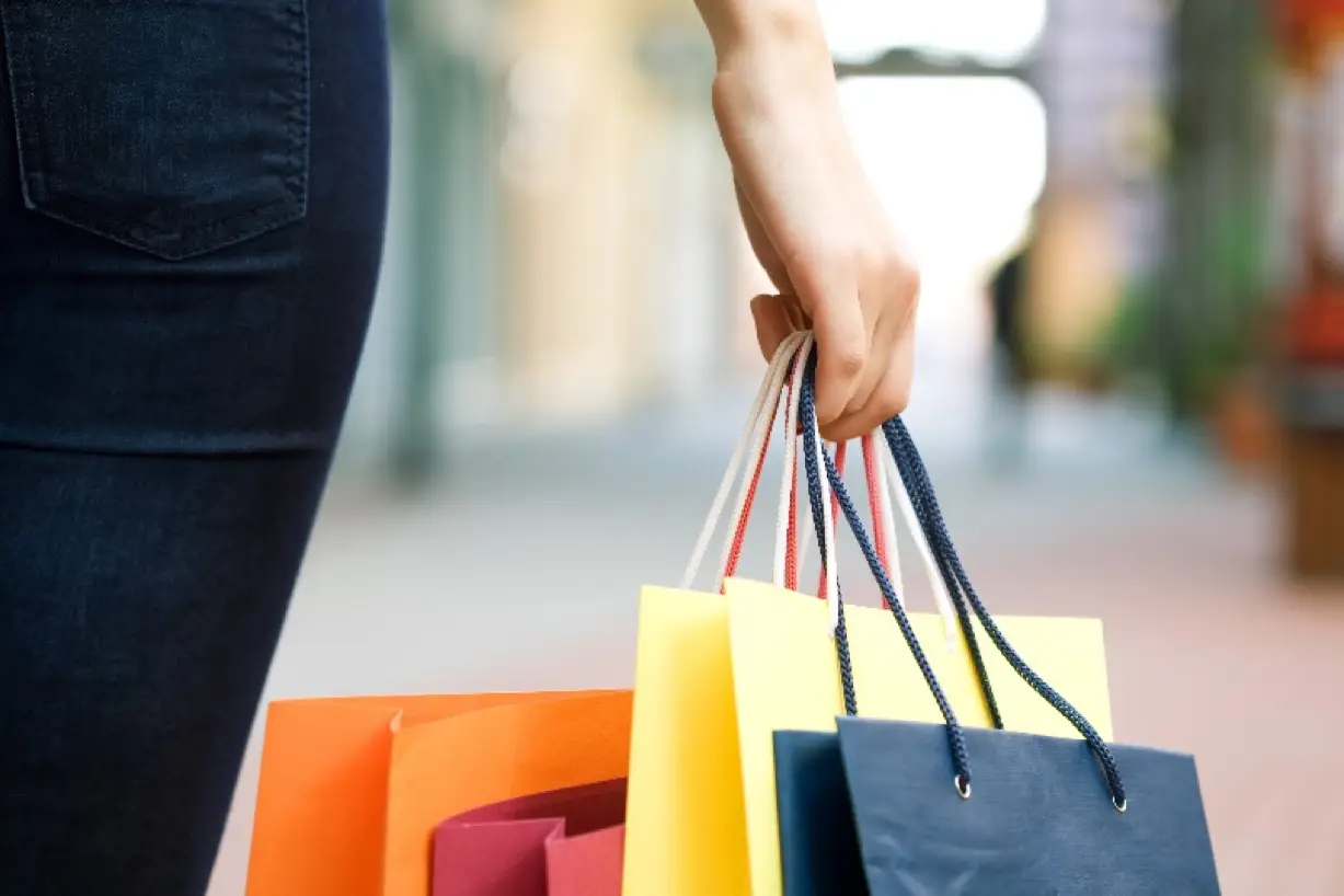 Colorful Shopping Bags in Hand
