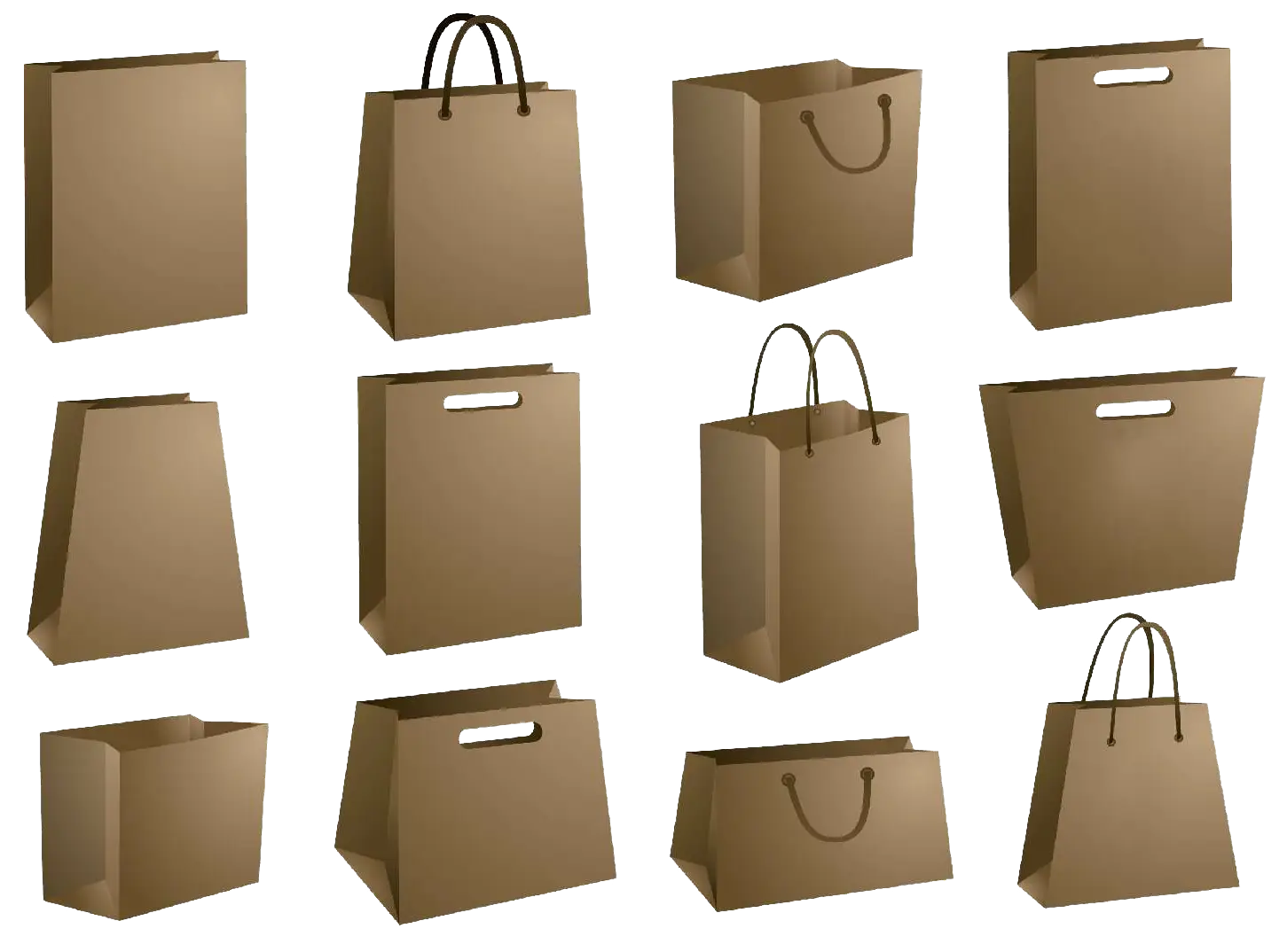 Variety of Brown Paper Bags