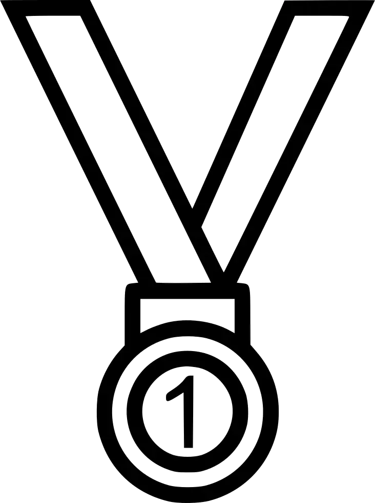 First-Place Medal Outline Symbol