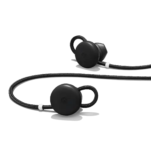 Black Earbuds with Wired Design