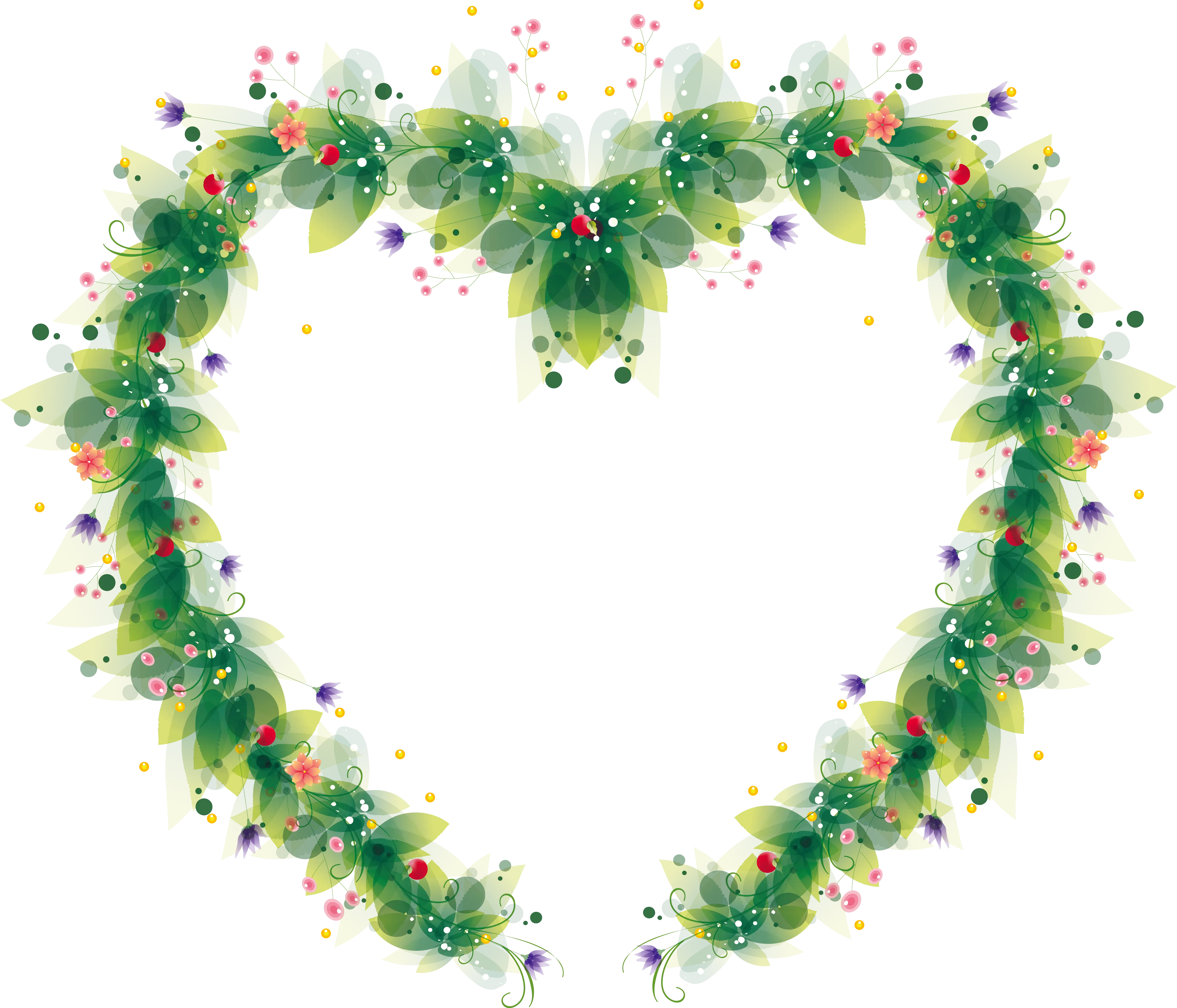 Leafy Heart-Shaped Decorative Frame
