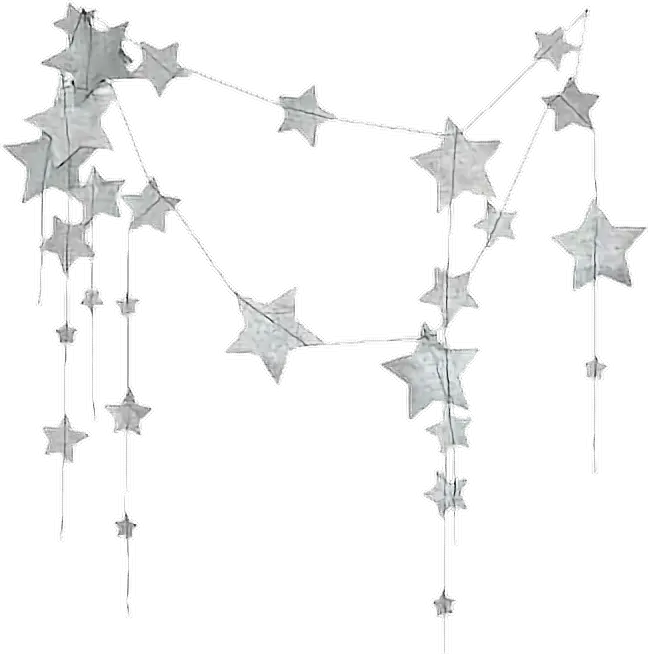 Silver Star Garland Decoration
