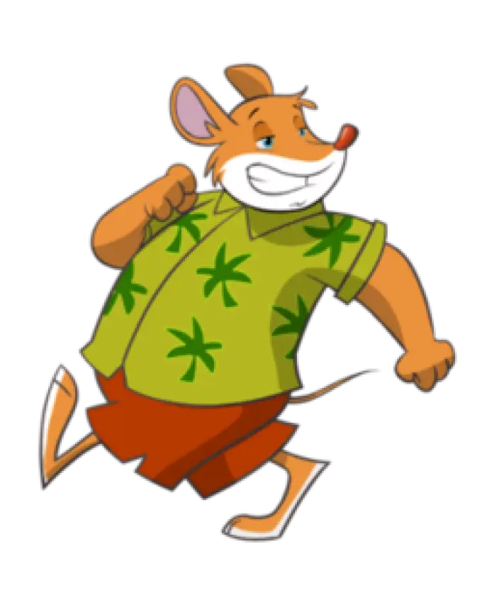 Cheerful Cartoon Mouse Character