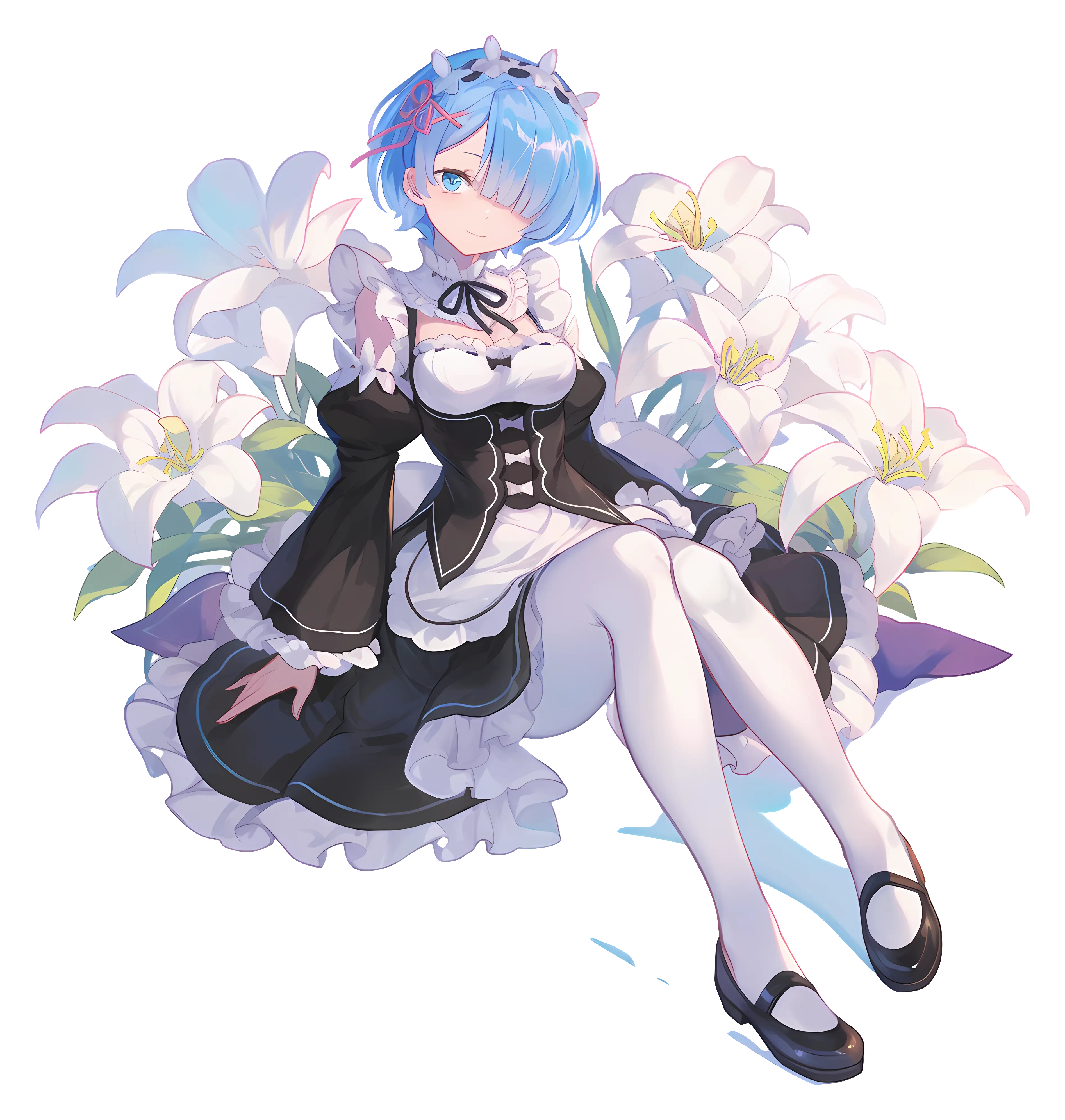 Anime Character with Blue Hair