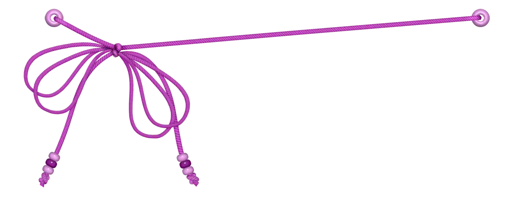 Purple Decorative Ribbon Bow with Beads