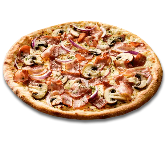 Delicious Mushroom and Bacon Pizza