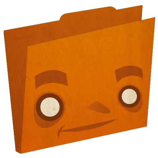 Cartoon Folder with Face Design