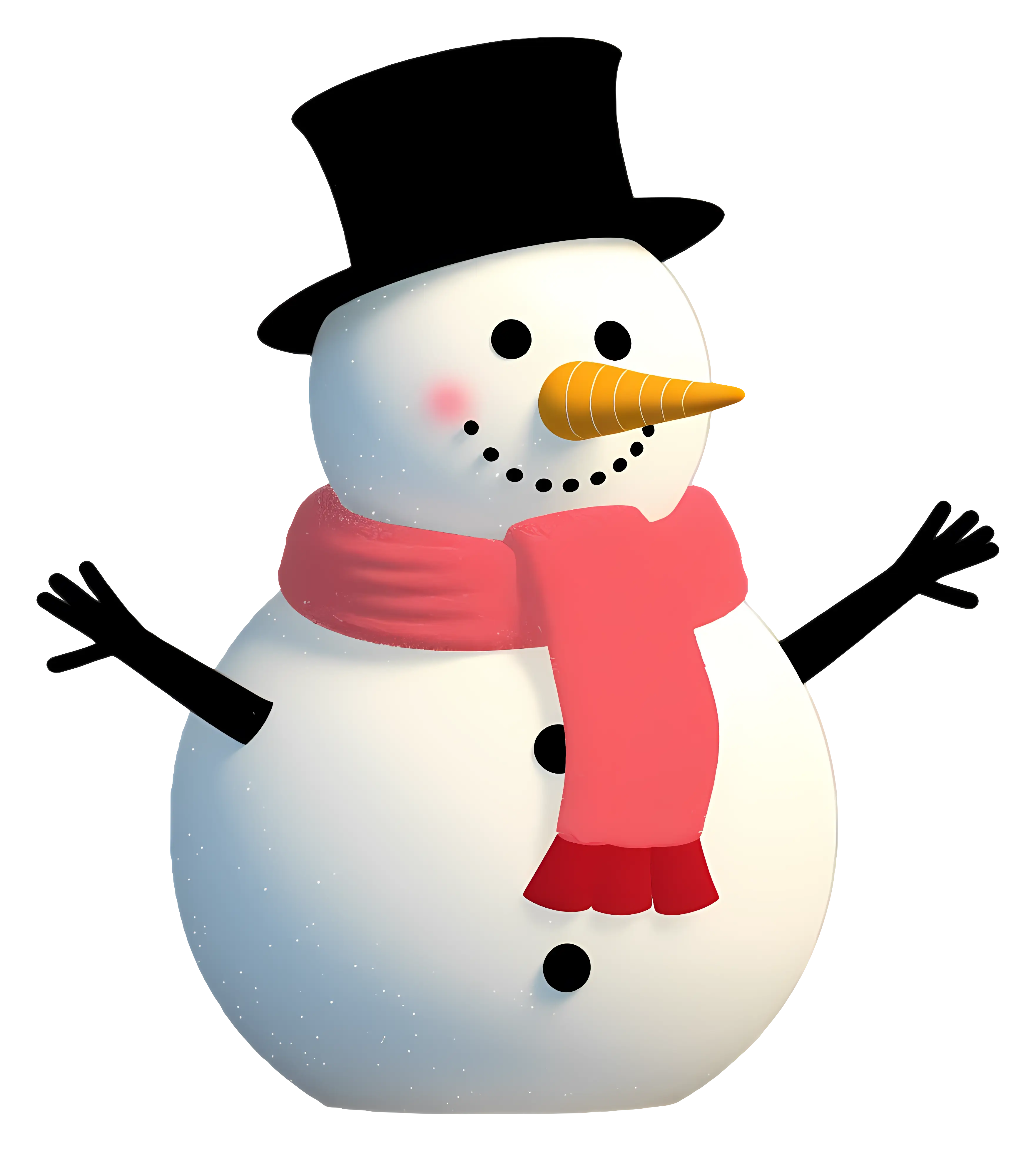 Snowman with Red Scarf for Christmas Decor