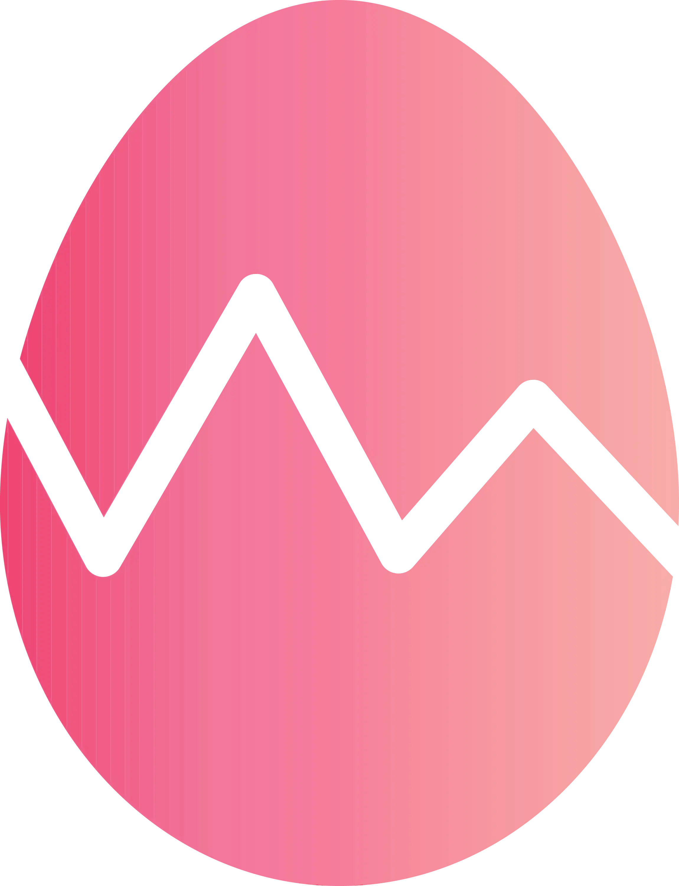 Pink Cracked Easter Egg Illustration