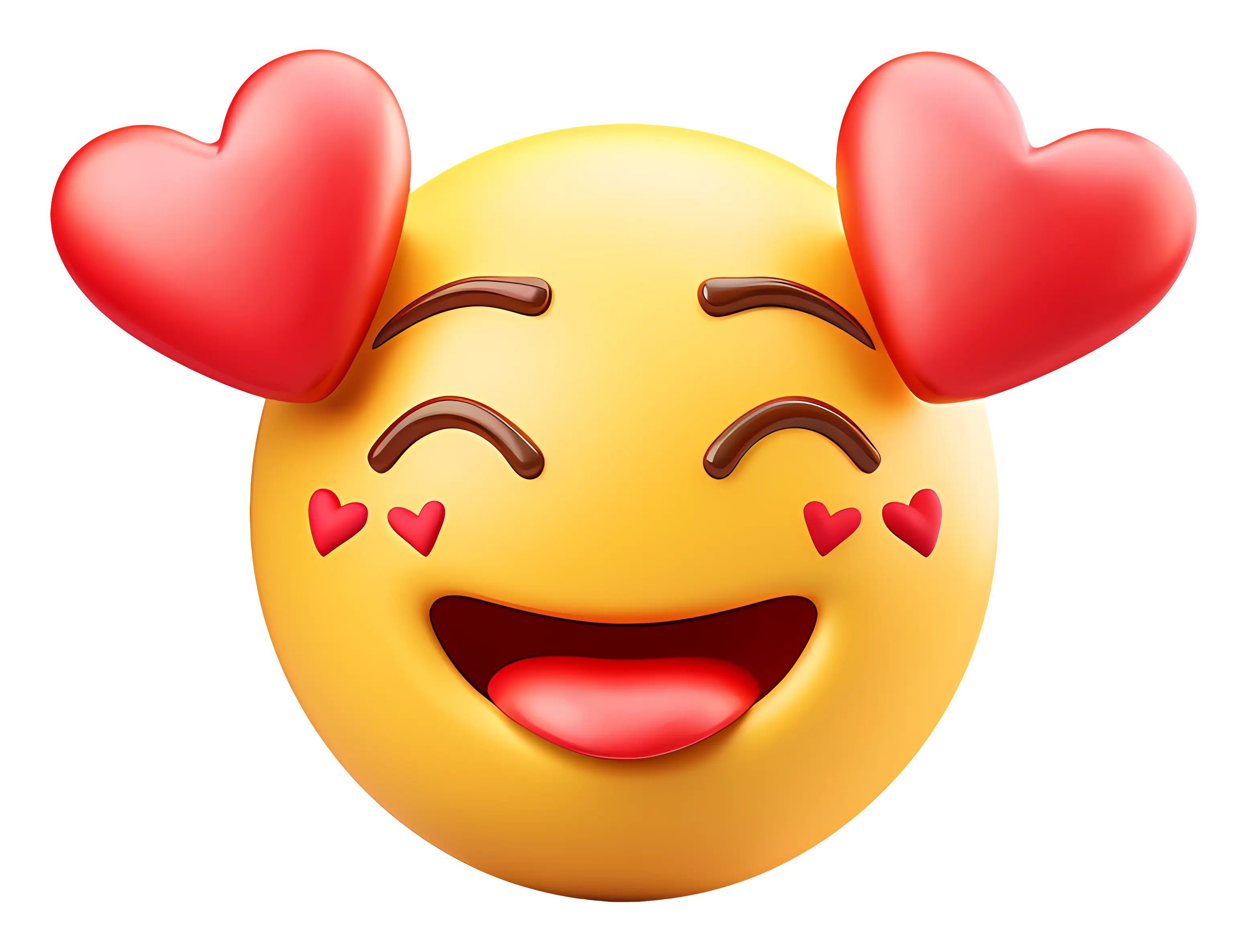 Heart Eyes Emoji with Hearts