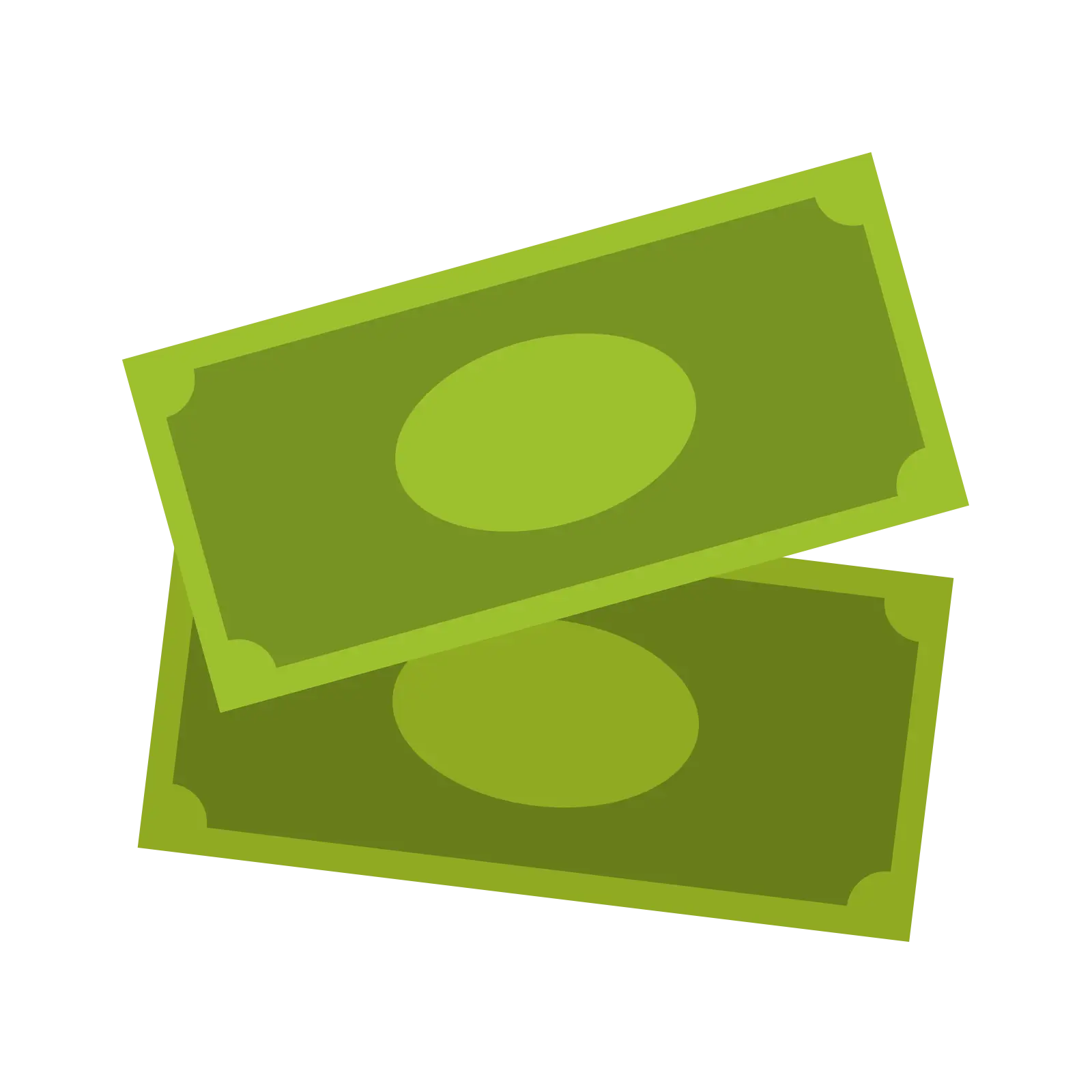 Stack of Green Dollar Bills Representing Money