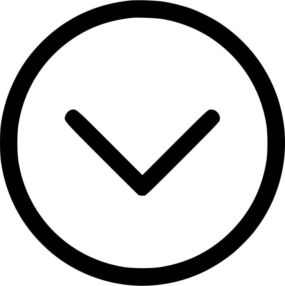 Black Arrow in Circular Frame Icon