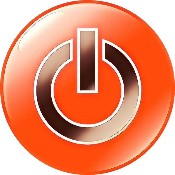 Circular Power Button Icon in Red