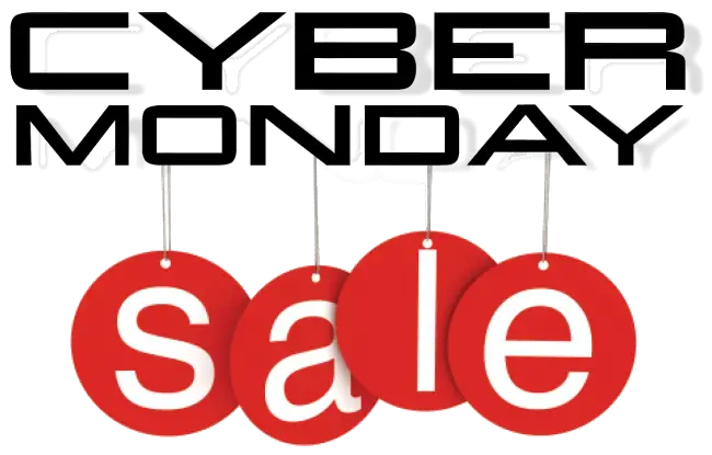 Cyber Monday Sale with Hanging Tags