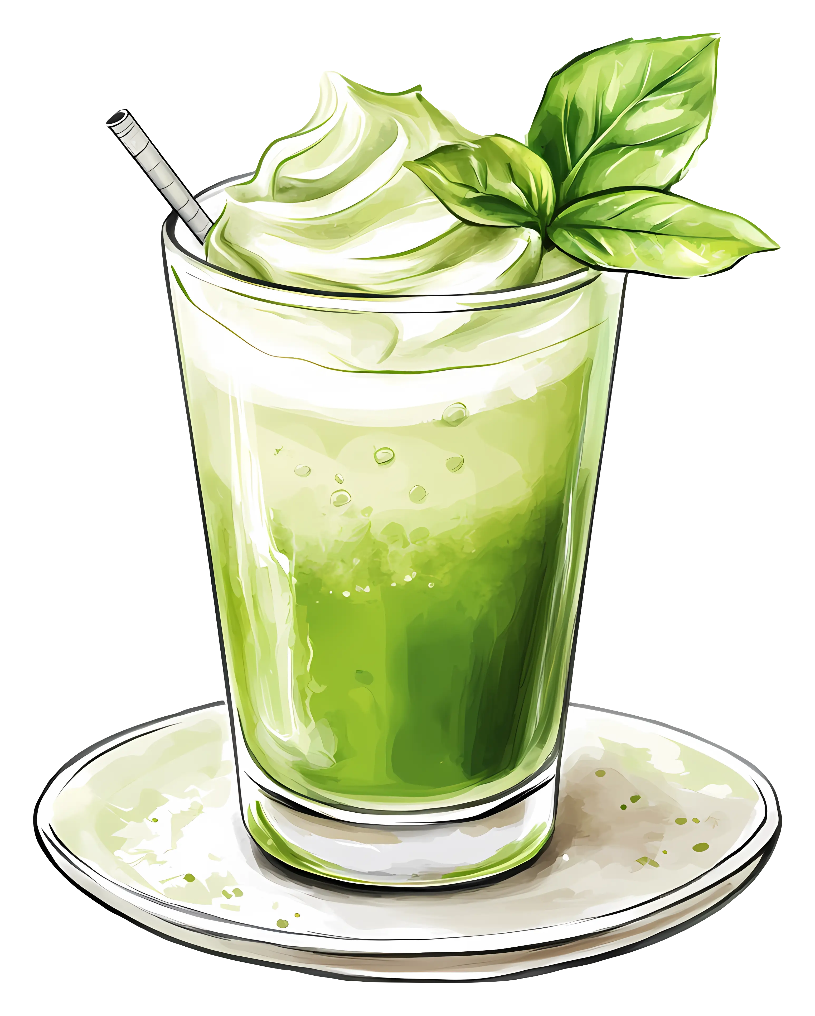 Refreshing Green Drink with Mint