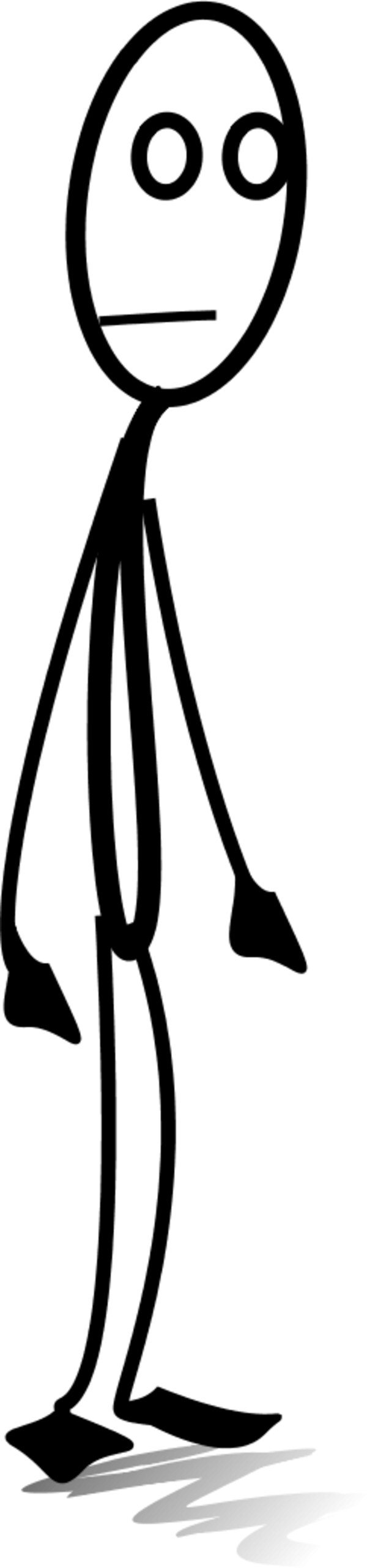 Stick Figure in Simple Black Outline