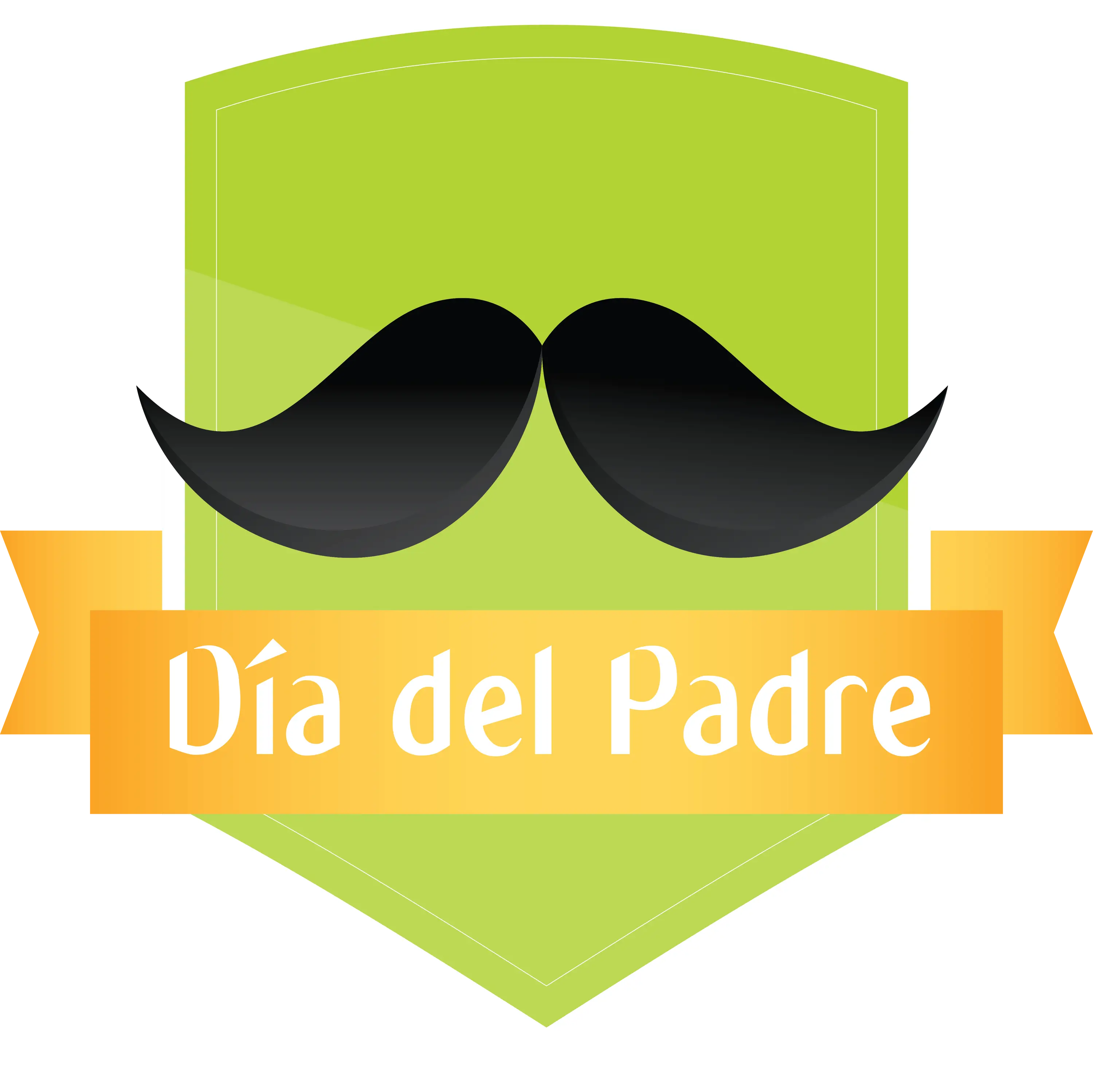 Bright Father&#039;s Day Emblem with Mustache Design