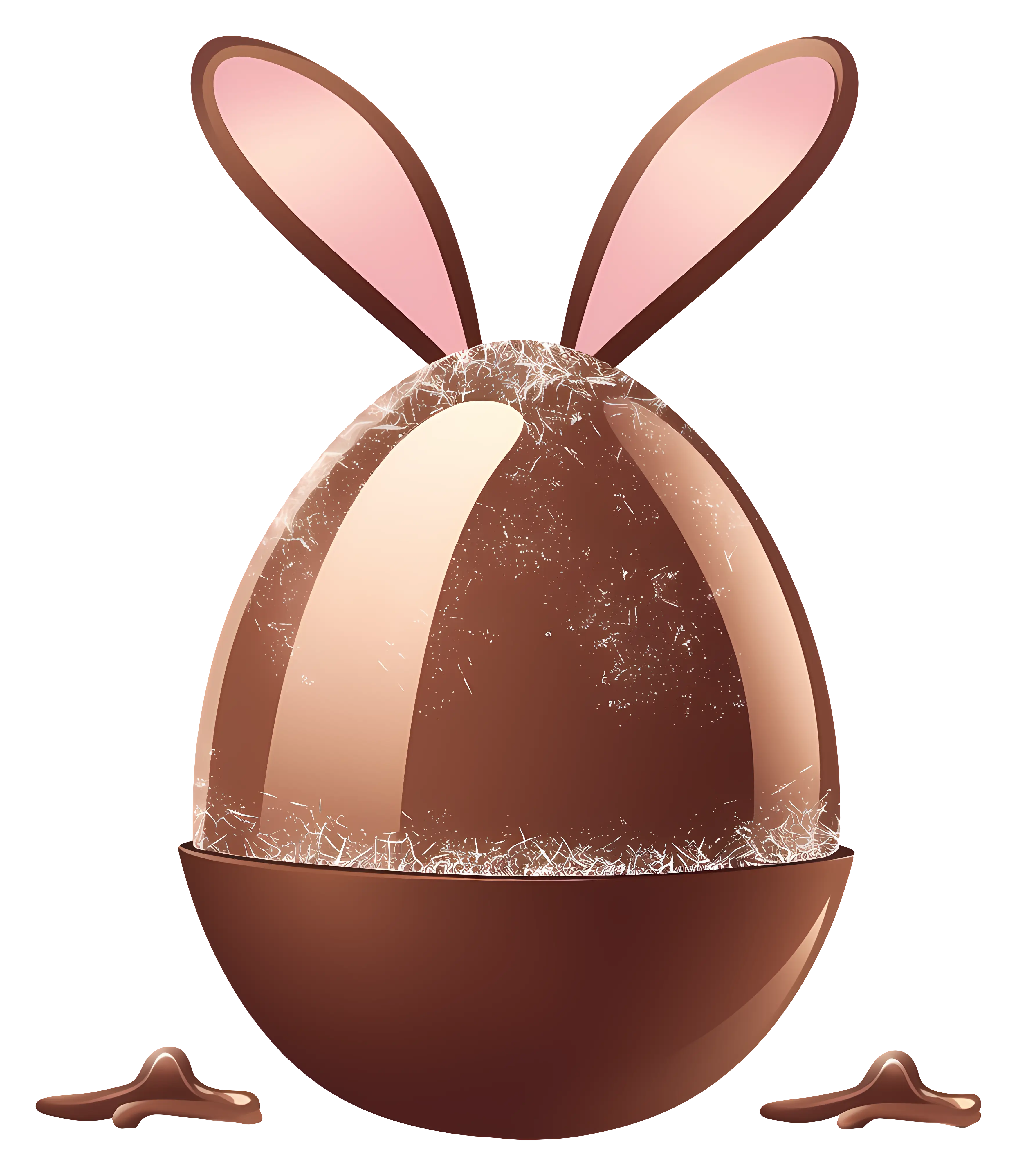 Chocolate Egg with Bunny Ears
