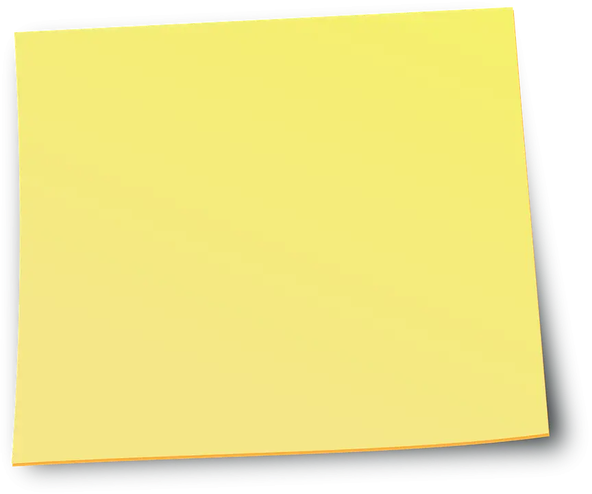 Yellow Sticky Note for Office Use
