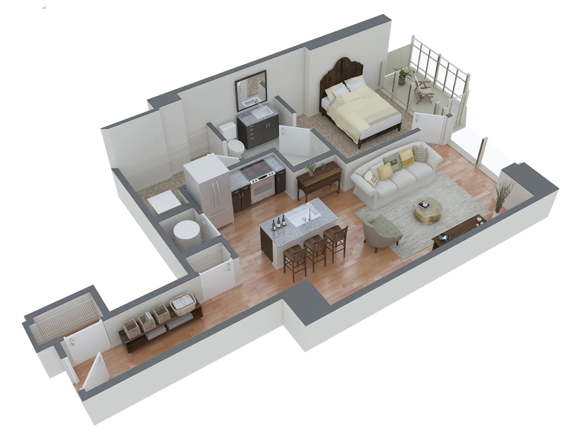 3D Modern Room Layout Design